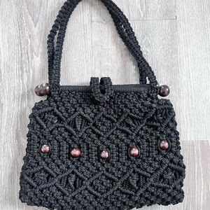 Vintage Woven Black Purse